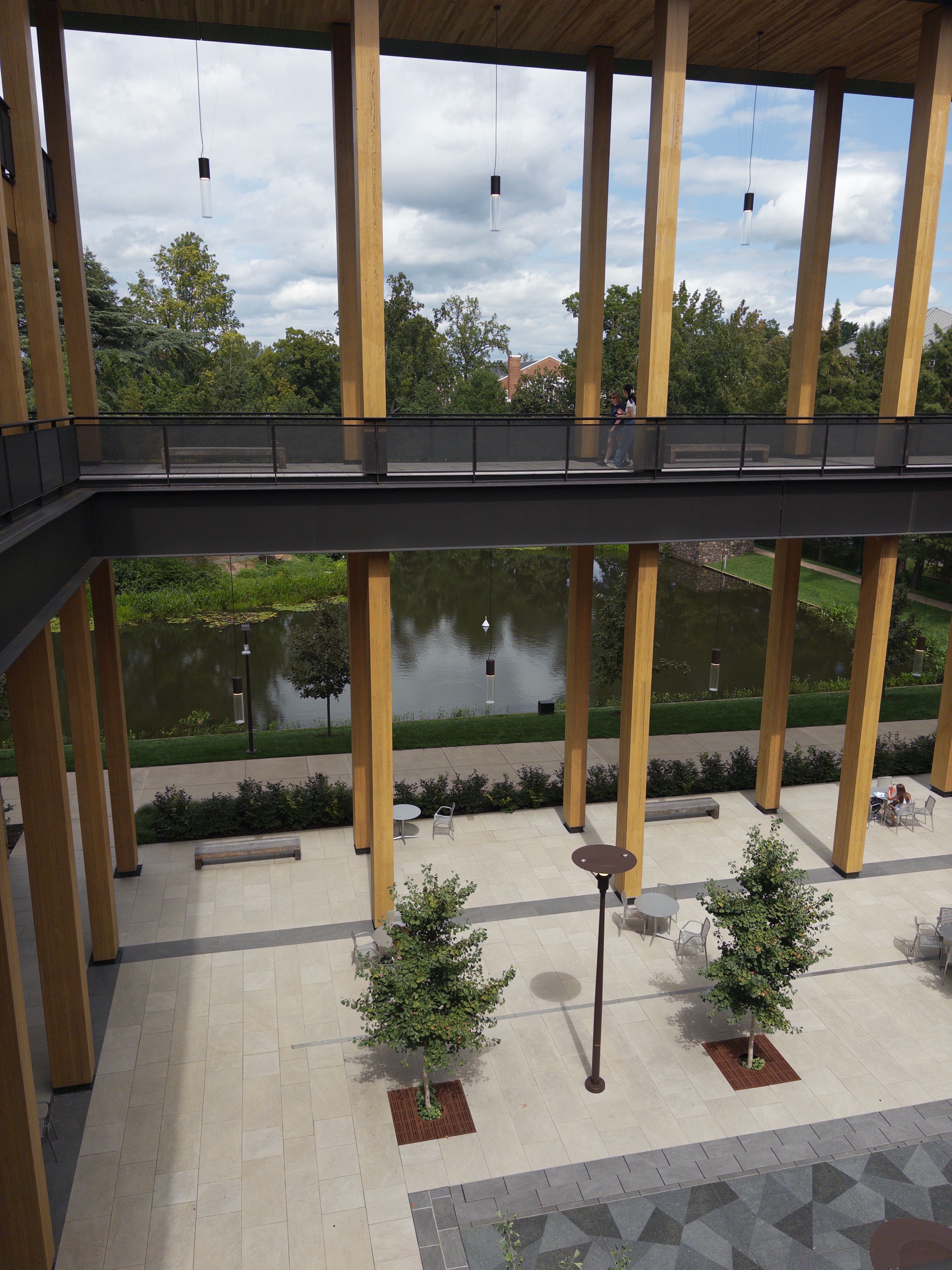 Pavilion looking onto a pond